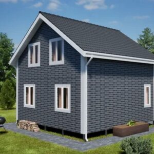 Каркасный дом 100 м2 двухэтажный с террасой, 4 комнаты